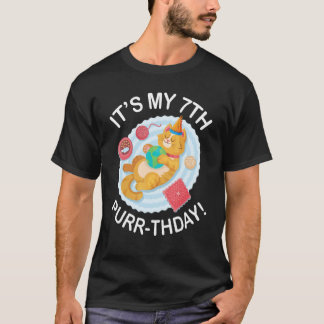 Söt katt sömnleksaker fisk 7 år gammal Det är min T Shirt