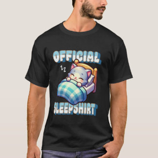Söt Katt Sovande Design Officiell Söv T-Shirt 1