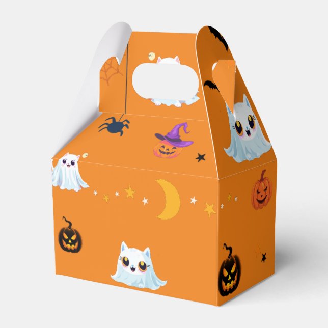 Söt katt spökark Halloween-pumpafestpresenter Presentaskar (Framsidan Sidan)