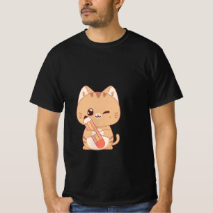 söt katt student   kattälskare, design t shirt