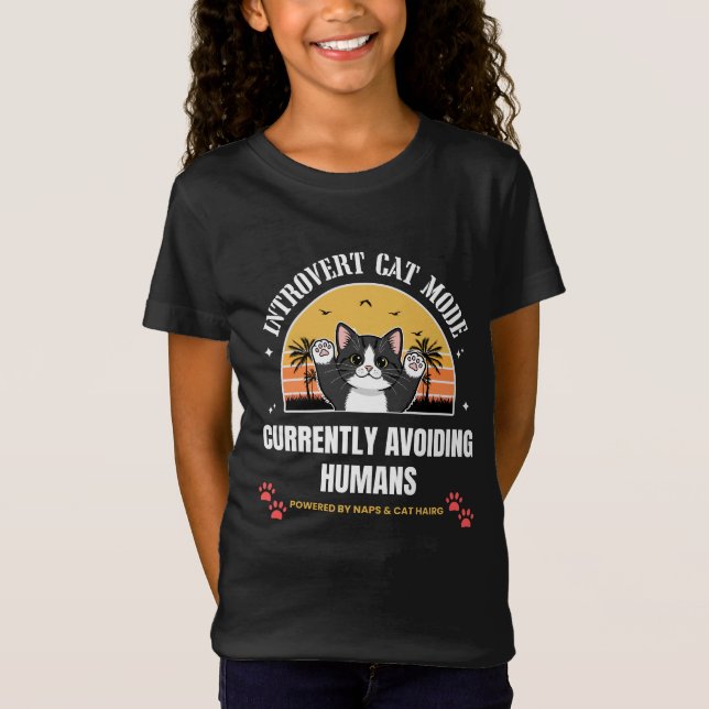 Söt Katt T Shirt (Framsida)