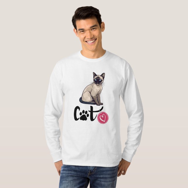 söt katt t shirt (Hel framsida)