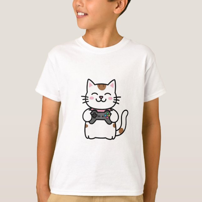 söt katt t shirt (Framsida)