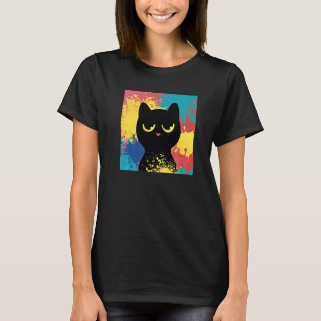 Söt Katt T Shirt (Framsida)