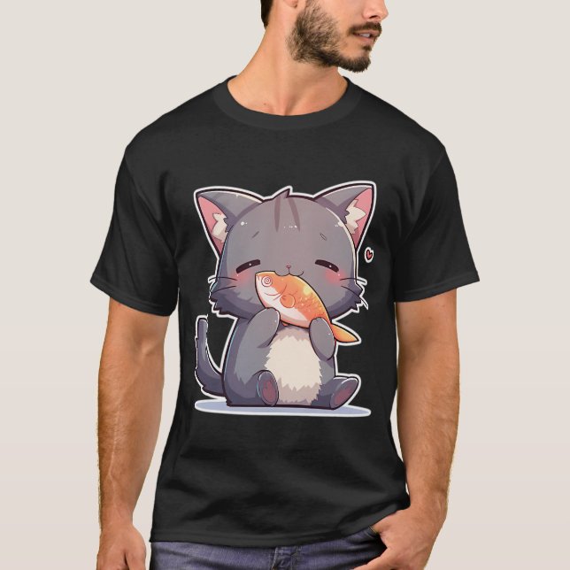 Söt katt t shirt (Framsida)