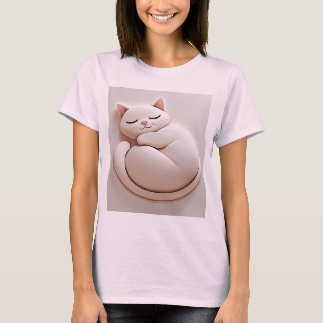söt katt t shirt (Framsida)