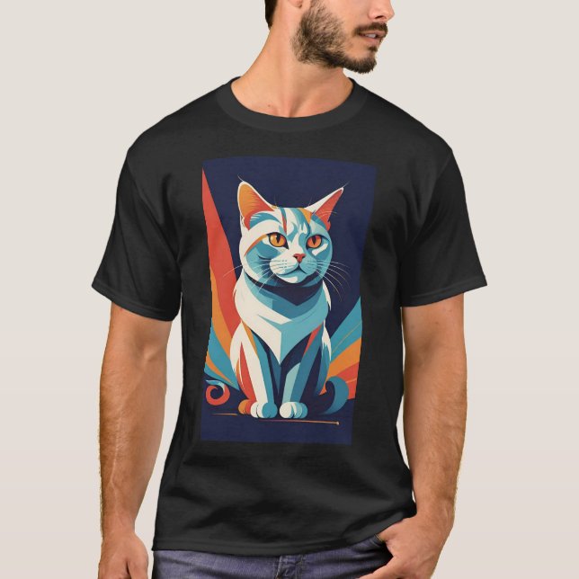 Söt katt T-shirt design  (Framsida)