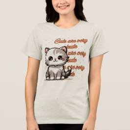 Söt katt T-shirt design Adorable Kitty Lover Gif w