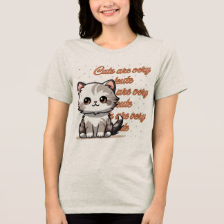 Söt katt T-shirt design Adorable Kitty Lover Gif w