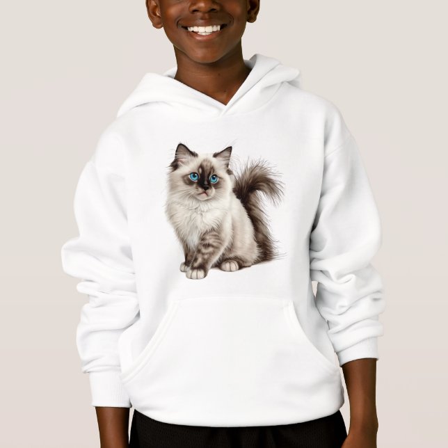 Söt Katt T-Shirt Kattmamma Kattpappa (Framsida)