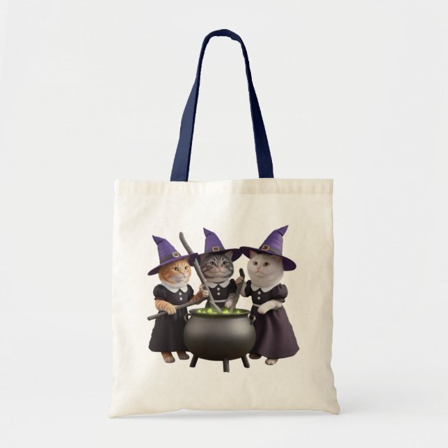 Söt katt trick-or-treat-taska tygkasse (Framsidan)