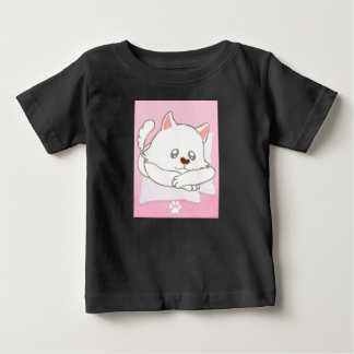 Söt Katt-tryckt Baby T-Shirt