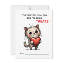 Söt katt valentinekort 