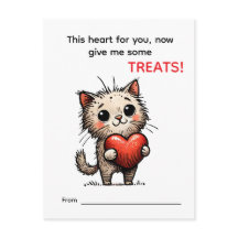 Söt katt valentinskort 