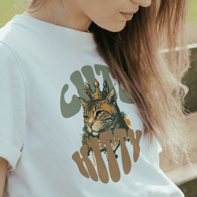 Söt kattälskardrottning t shirt (Skapare uppladdad)