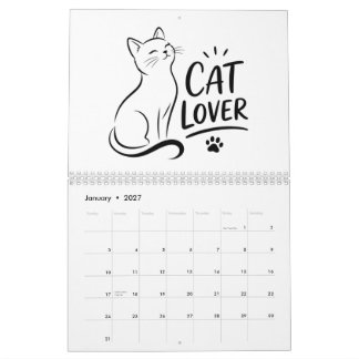 Söt kattälskare 2027 Väggkalender Kalender