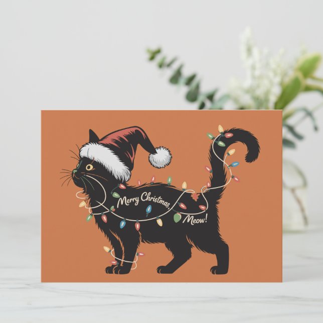 Söt kattälskare jul kattmamma julpresent julkort (Stående Fram)
