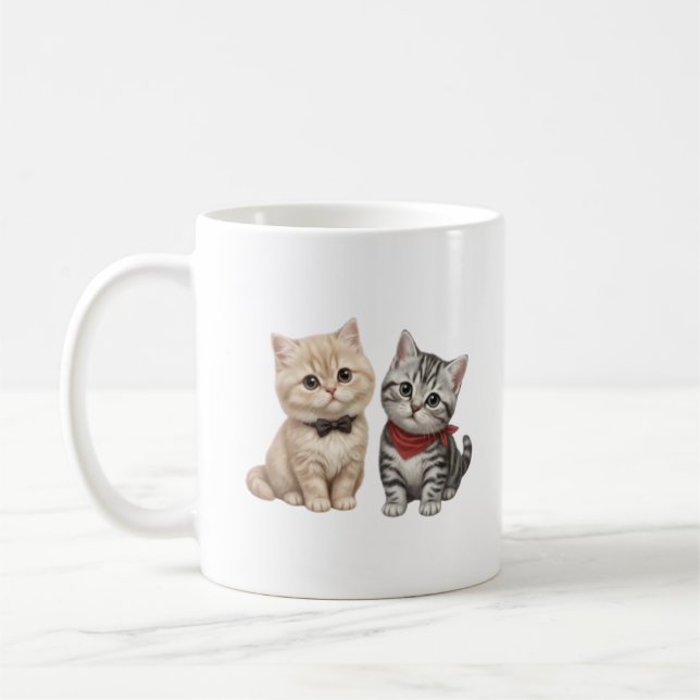 Söt Kattälskare Kaffemugg (Vänster)