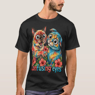 Söt kattälskare Katt Rolig Siamese & Chartreux Cha T Shirt