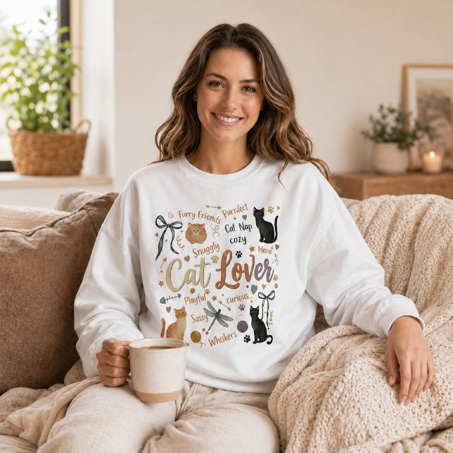 Söt Kattälskare Mysig Kawaii Katter Gosig Kattlur  T Shirt (Skapare uppladdad)
