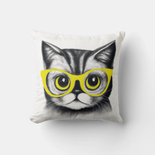söt kattdesign dekorativ kudde   Utskrift av söta 