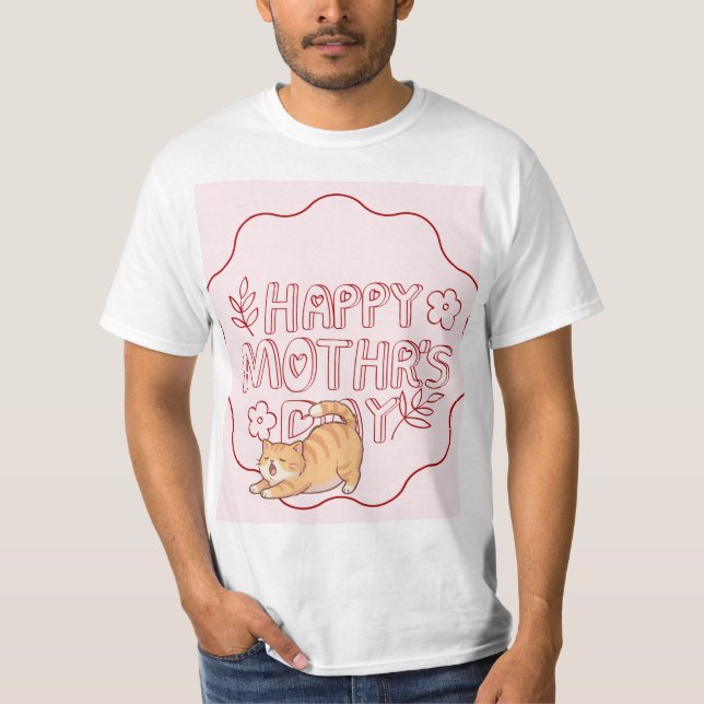 Söt kattdesign t-shirt (Framsida)