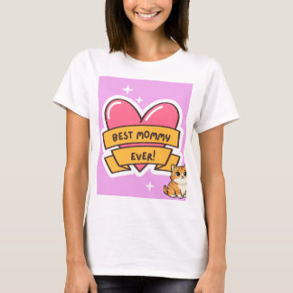 Söt kattdesign t-shirt