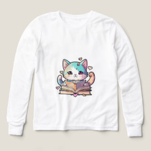 söt kattdesign t shirt