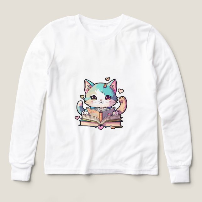 söt kattdesign t shirt (Design framsida)