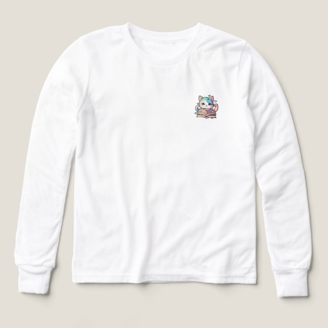 söt kattdesign t shirt (Design framsida)