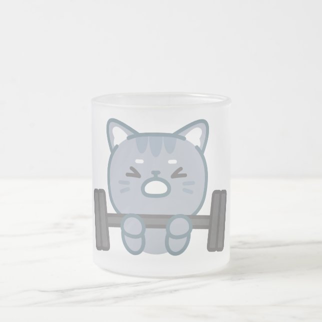 Söt kattgym älskare-design | älskare-kattgym frostad glasmugg (Center)