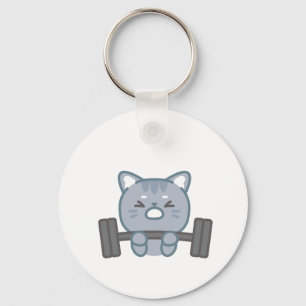 Söt kattgym älskare-design älskare-kattgym nyckelring