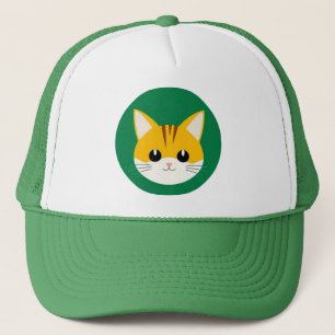 Söt kattillustration keps