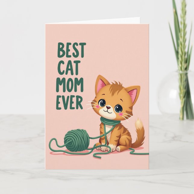 Söt kattmamma alltid kort (Framsida)