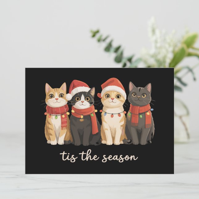 Söt kattmamma jul kattälskare present rolig jul julkort (Stående Fram)