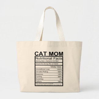 Söt kattmamma litet svart kattmonster galen kattda jumbo tygkasse