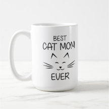 Söt kattmamma någonsin typografi illustration pres