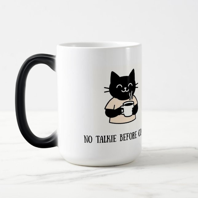 Söt Kattmugg – Rolig Kaffekopp för Kattälskare (Vänster)
