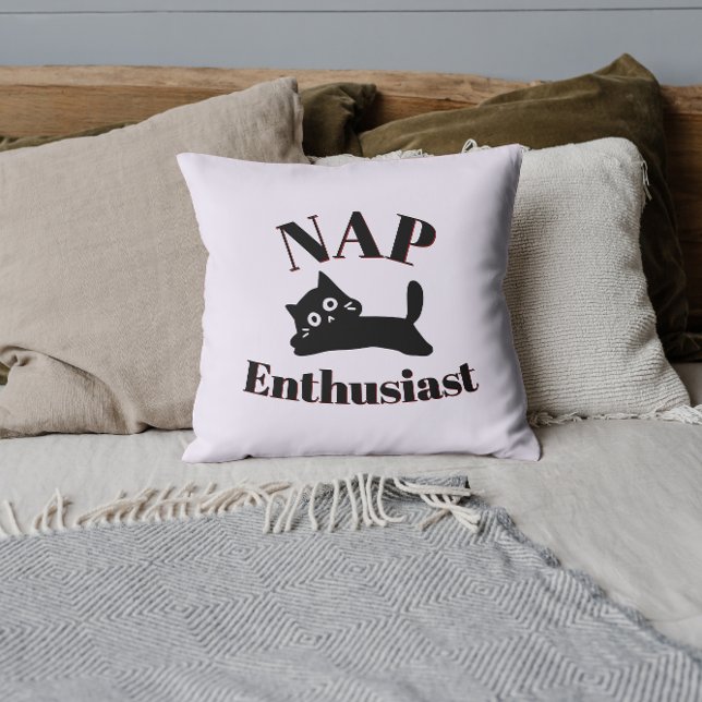 Söt kattnattentusiast kudde (Skapare uppladdad)
