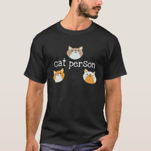 Söt kattperson med kattungens ansikten t shirt