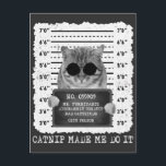 Söt kattsnille Fick Mig Att Göra Det Katt Mugshot Vykort<br><div class="desc">Söt kattsnille Fick Mig Att Göra Det Katt Mugshot Tröja,  Rolig Kattpresent / Julpresent / God Jul / Goda Helgdagar / Matchande Familj Standard Postkort Klassisk Samling.</div>