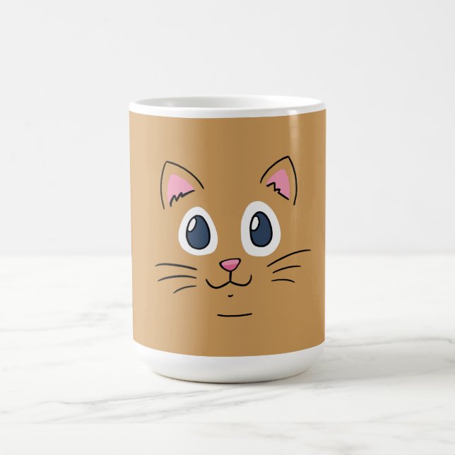 Söt Kattunge Ansikte Kaffemugg (Center)