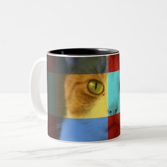 Söt kattunge Artwork Två-Tonad Mugg (Framsida vänster)