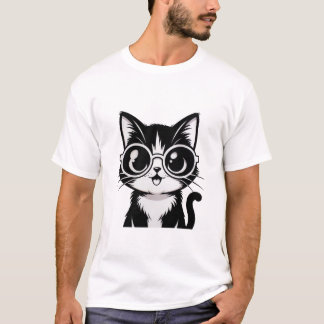 Söt kattunge B & W T Shirt
