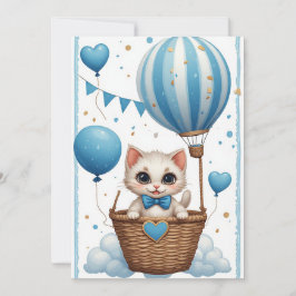 Söt Kattunge Bebis Shower Ballong Kort 🐱