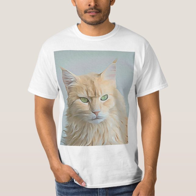 Söt Kattunge Design T Shirt (Framsida)