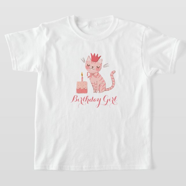 Söt Kattunge födelsedag T Shirt (Laydown)