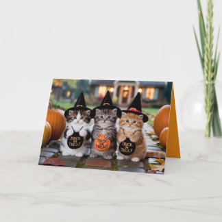 Söt Kattunge Halloweenkort Helgkort
