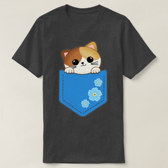 Söt Kattunge i Pocket T Shirt (Design framsida)