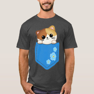 Söt Kattunge i Pocket T Shirt
